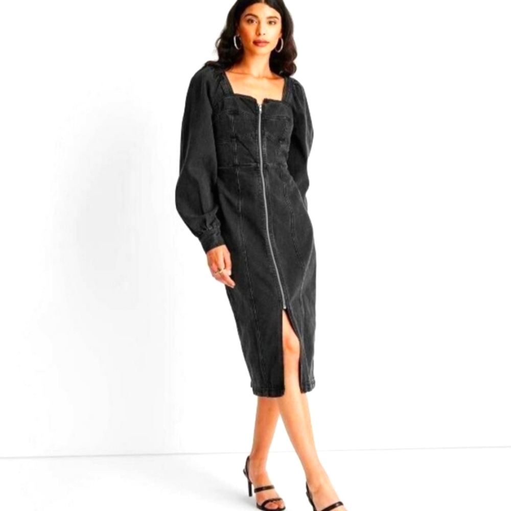 The Future Collective Black Denim Dress